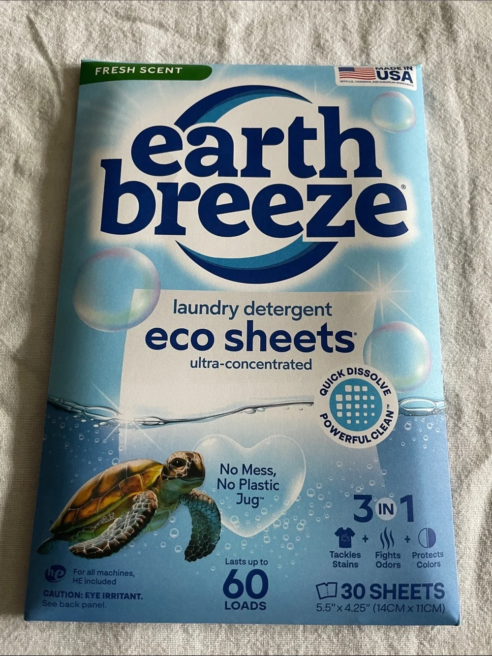 Eco Sheets Laundry Detergent - Fresh Scent, Blue